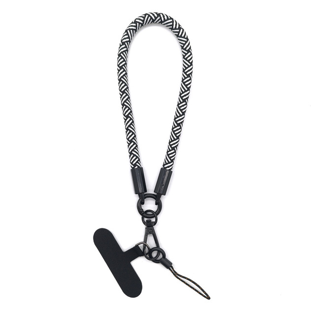 Universal Mobile Phone Lanyard Short Wristlet Strap Keychain Rope With Phone Tether Patch