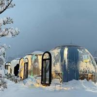 Dôme gonflable de luxe en plastique, pliable, pour hôtel-bulle extérieur, maisonnette préfabriquée, capsules spatiales, tente de camping, tente de fête pour complexe hôtelier