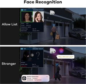 Detección facial inteligente de 5MP, reconocimiento facial, conteo de personas, detección de vehículos, cámara AI, 4CH NVR, sistema de cámara IP de seguridad PoE - Product Image 5