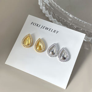 Ensemble de bijoux romantiques en laiton plaqué rhodium et zircon pour homme et femme, idéal pour les fiançailles, les mariages et la Saint-Valentin - Product Image 6