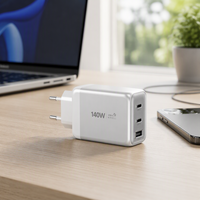 Chargeur mural 70W 100W 140W, prise EU, 3 ports (2C1A), charge rapide GaN, certifié PD 3.0, CE, multi-appareils, maison, bureau, pour iPhone