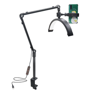 Vente en gros Demi-lumière de lune LED et lampe de bureau avec support pour extensions de cils et photographie en direct - Product Image 6