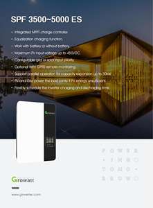 Hot Selling Growatt Off-Grid Solar Power Inverter SPF3500ES SPF5000ES Single/Dual/Triple AC Output 60Hz MPPT Sine Wave <strong>Volta</strong> - Product Image 2