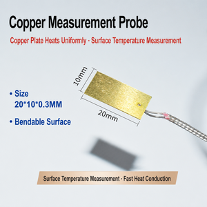 Sonde de température à surface plane de type K flexible, thermocouple à plaque de cuivre pour plaque chauffante de moule - Product Image 2
