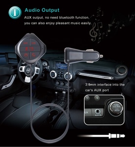Dài Treo Loại Kép USB Đài Phát Thanh <span class=keywords><strong>Hands</strong></span> Miễn Phí <span class=keywords><strong>Receiver</strong></span> Âm Thanh Xe Hơi <span class=keywords><strong>Bluetooth</strong></span> Không Dây 5.0 FM Transmitter Modulator Xe MP3 Máy Nghe Nhạc - Product Image 3