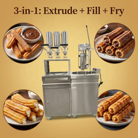 Automatische, hoog-efficiënte machine voor het vullen van fruitjam, pindakaas, Nutella en churros van voedingsmiddelenkwaliteit.