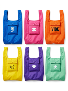 Bolsas de Compras Reutilizables de Nailon <span class=keywords><strong>BeeGreen</strong></span> para Navidad, Paquete de 10, Set de Regalo, Bolsas de Mano con Cierre, Bolsa de Almacenamiento con Banda Elástica, Plegables - Product Image 4
