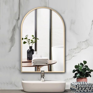 Nordic Contemporary Arched <strong>Large</strong> Bathroom Wall Hanging Mirror Handmade Modern Home Decoration with Metal <strong>Frame</strong> and Glass Mirror - Product Image 4