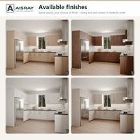 Meuble de cuisine de luxe avec portes en mélamine, aménagement en U moderne, rangement par tiroirs, projets de maison et boîtes de rangement en MDF