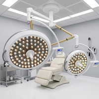 Lámpara Quirúrgica LED sin Sombra con Base Rodante, Luz Fría, Alta Calidad de Reproducción Cromática 98, para Uso Hospitalario, Ginecología, Odontología, Veterinaria