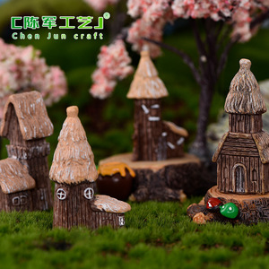 Petites décorations de maison Weij, style campagnard en bois, rétro, château en bois, décoration d'arrière-plan, artisanat pour la maison, cadeau - Product Image 2