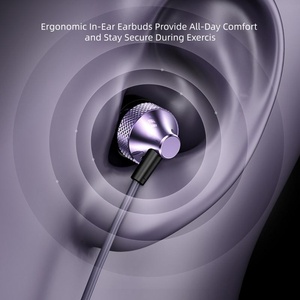 Écouteurs intra-auriculaires stéréo filaires en aluminium Hi-Fi de 1,2 m avec <span class=keywords><strong>micro</strong></span> pour téléphone portable, prise jack 3,5 mm, lecture directe - Product Image 3