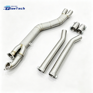 ท่อไอเสีย FlowTech คุณภาพสูง SS304 สำหรับ BMW G80 G82 G87 M3 M4 M2 S58 3.0L Twin Turbo รุ่นปรับปรุงสำหรับรถแข่ง พร้อมแผ่นกันความร้อน - Product Image 5