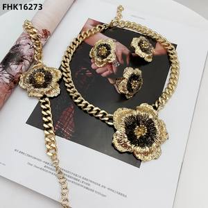 <span class=keywords><strong>Bijoux</strong></span> plaqués or <span class=keywords><strong>italiens</strong></span> <span class=keywords><strong>bijoux</strong></span> <span class=keywords><strong>fantaisie</strong></span> de haute qualité pour les femmes arabes africaines en gros FHK16273 - Product Image 2