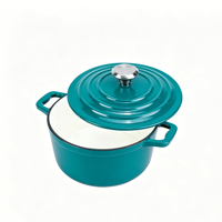 Cocotte en fonte émaillée rose coquille, compatible induction, cadeau tendance pour la cuisine à la maison, compatible avec toutes les plaques de cuisson