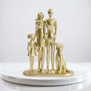 Statue de Noël en résine : Couple de chiens romantiques, figurine familiale peinte à la main, sculpture de jardin extérieure, décoration de bureau à domicile - Product Image 1