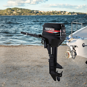 Moteur hors-bord 12HP 2 temps refroidi par eau pour bateau de pêche, dinghy, ponton, yacht, croisière, tourisme, en aluminium - Product Image 1