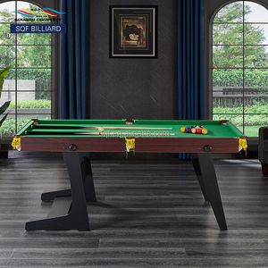 Table de <span class=keywords><strong>billard</strong></span> et de snooker <span class=keywords><strong>pliable</strong></span> de luxe S.Q.F 1,83 m (6 pieds) 3-en-1 portable avec plateau en MDF et ardoise pour jeux intérieurs et extérieurs - Product Image 2