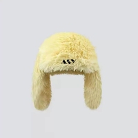 Bonnet d'hiver Y2K pour femme, motif lapin mignon et amusant, chaud, en fourrure pelucheuse, couleur bonbon, 100% acrylique, pour l'extérieur