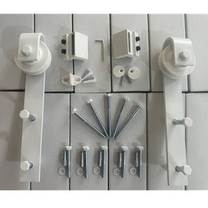 Quincaillerie de porte de <span class=keywords><strong>grange</strong></span> blanche pour porte coulissante - Product Image 1