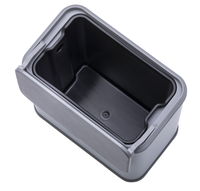 5L écologique en acier inoxydable rectangulaire couvercle coulissant poubelle murale cuisine jardin poubelle seau de stockage