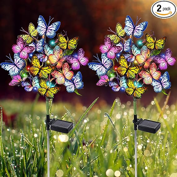 Luci solari da giardino per esterni a 1 pezzo, fuochi d'artificio a 120