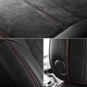 Fundas de Asiento de <span class=keywords><strong>Coche</strong></span> de Alcántara y Cuero, Suaves, No Extraíbles, <span class=keywords><strong>para</strong></span> Todas las Estaciones, Modificación de Cojín de Asiento - Product Image 5