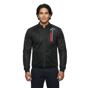 Rushmoto Sportswear Men's Full Sleeve Soft Shell Motorcycle Jacket % Polyester Waterproof Breathable Quick Dry Anti-UV Racing - Product Image 5