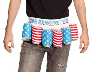 Sangle de ceinture de bière à thème du 4 juillet USA Americana Patriotic Beverage Can Holder Fanny Packs pour les fêtes - Product Image 4