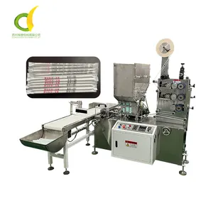 Drinking straw wrapping machine fully automatic single straw packing machine