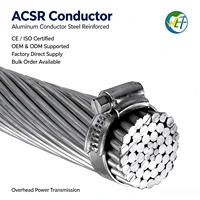 Câble ACSR ASTM B232, conducteur en aluminium toronné AWG, âme en acier, haute résistance, ligne électrique aérienne