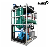 Machine industrielle de fabrication de glace en tubes 5 tonnes/24h, grande capacité, qualité alimentaire SUS304, automatique, pour boissons, pêche, fruits de mer, supermarchés
