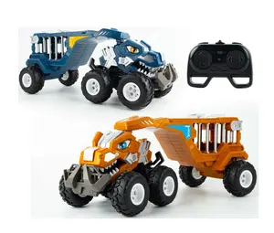 2.4Ghz RC Car RC Trucks Big Remote Control Dinosaur Car Stunt Dinosaur Transport Remote Control Vehicle toys