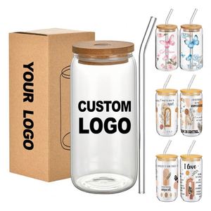 Bouteilles d'eau en verre personnalisées en gros, cadeaux promotionnels publicitaires, modernes et luxueuses, à double paroi, anti-fuite, avec bouchons à bouton-poussoir pour - Product Image 1