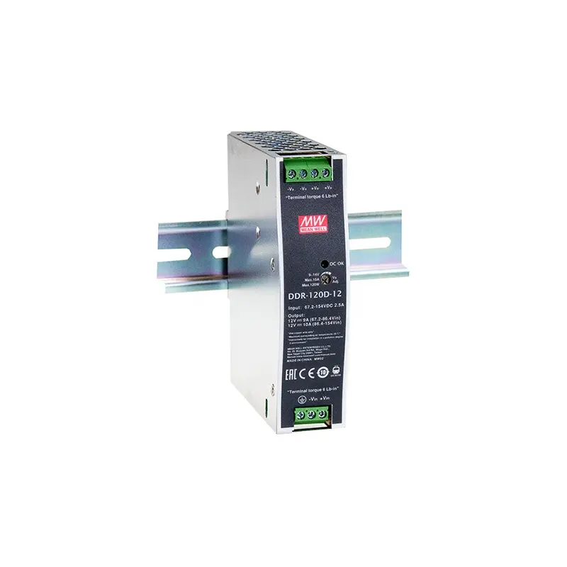 DC DC Converter Din Rail type 240W 110vdc ถึง 48vdc 5a แหล่งจ่ายไฟ DDR-240D-48