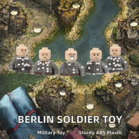 JGTH077-81 Missile Bear Berlin Hall Fame Series German Soldier Officer Assembly Commander General UV Building Military Toy