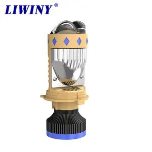 Liwiny-lente de faro LED superbrillante, Mini bombillas de faro láser H4, 100W, 20000LM, Bi Car