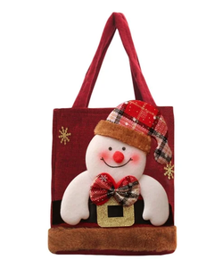 Bolsa de Almacenamiento Navideña con Asa, Diseño Personalizado con Logotipo, Dibujos Animados de Santa Claus, Osito de Peluche, Muñeco de Nieve, Reno Rudolph, para Guardar Dulces - Product Image 4