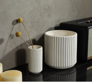 Ins minimalist white ceramic vase nordic style tabletop flower vase