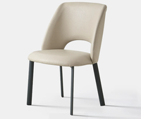 Chaise de salle à manger moderne en cuir - Empilable, stable et légère pour la maison, le bureau et les salons