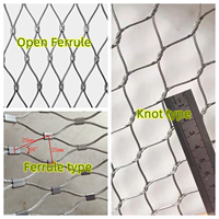Filet de balustrade en treillis métallique flexible en acier inoxydable, maille de 50 mm d'ouverture, fil de 2,5 mm de diamètre, découpe sur mesure, pour zoo