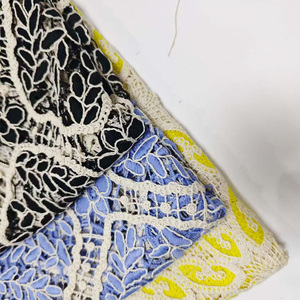 Vải thêu cotton Jacquard, ren thêu mắt cáo dùng cho đám cưới và túi xách, kiểu in họa tiết - Product Image 2