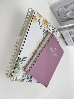 Carnet en cuir personnalisé, illustration personnalisée en couleur, couverture rigide, agenda A5 A6
