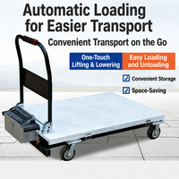 Chariot élévateur à ciseaux électrique portable avec rail coulissant pour le chargement sur camionnette
