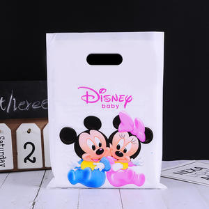 Bolsas de regalo de compras de plástico reciclado personalizadas, bolsa cuadrada de fondo cuadrado con logotipo impreso colorido, embalaje de cartón - Product Image 6