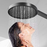 Robinet de salle de bain monocommande en laiton blanc laiteux, design touches de piano, avec douchette pluie massante et grande table de rangement, finition polie
