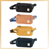 Sac banane en nylon personnalisé unisexe sac banane en polyester mince et décontracté avec fermeture à glissière sac banane étanche