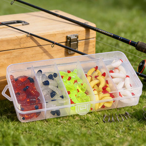 Lot <span class=keywords><strong>de</strong></span> 100 leurres souples en silicone pour la pêche, 2,4 cm, 0,4 g, leurres artificiels en forme <span class=keywords><strong>de</strong></span> larve pour la truite et le bar - Product Image 6