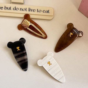 ZiTeng New Cute Little Bear Acetato Pequeno Clipe Lateral Cartoon Side Bangs Clip Acessório De Cabelo - Product Image 2
