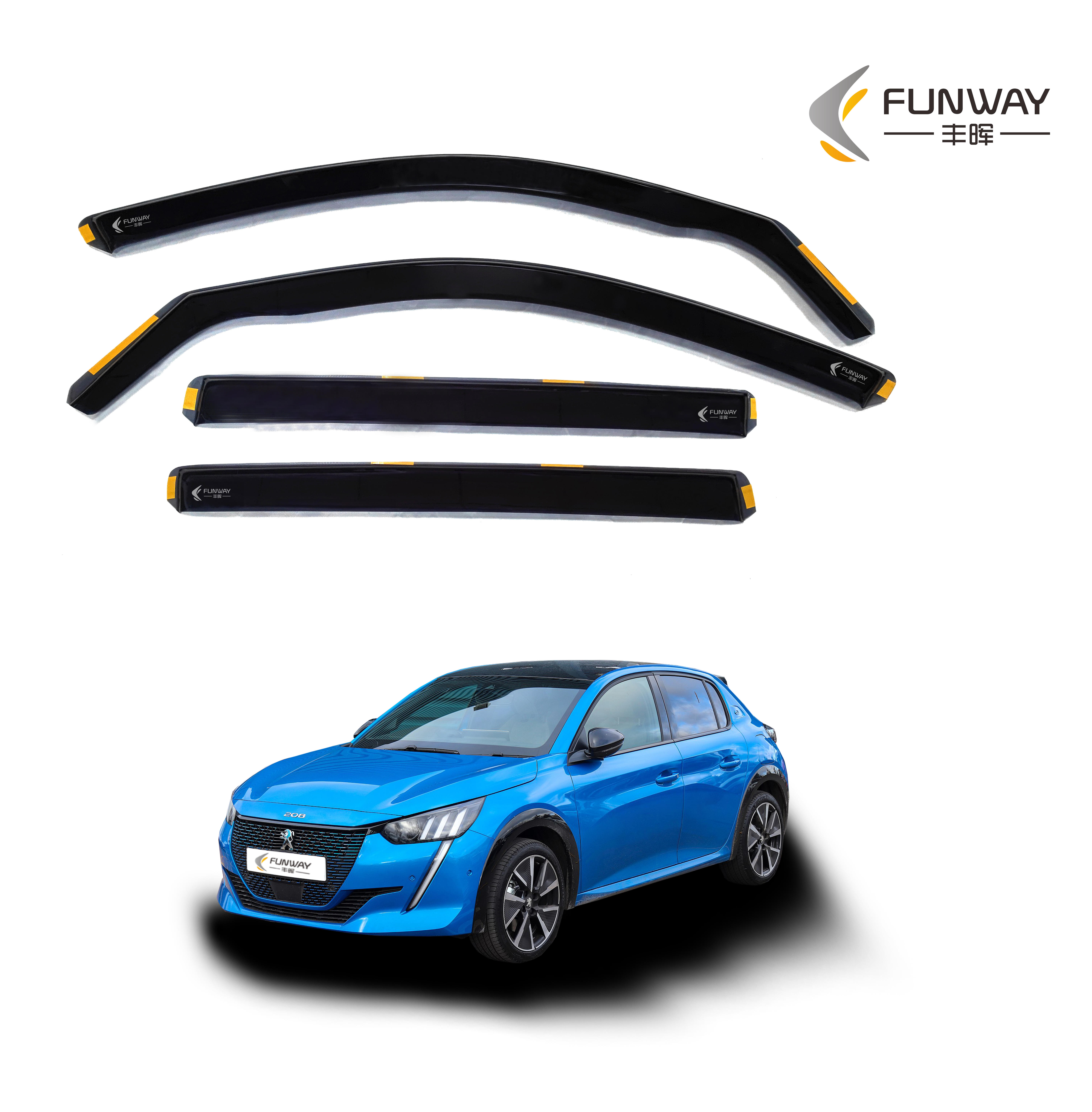 Side Window Deflectors Peugeot 208 II - Front Door ClimAir | CarParts - View #8